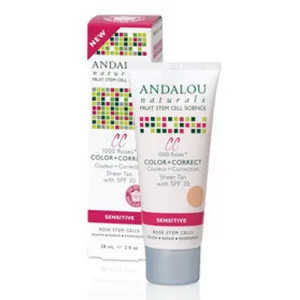 1000 Roses Cc Color   Correct Sheer Tan Spf 30 2 Oz By Andalou Naturals