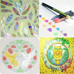 12 60 Pieces Metallic Glitter Gel Pens with 100 Refills