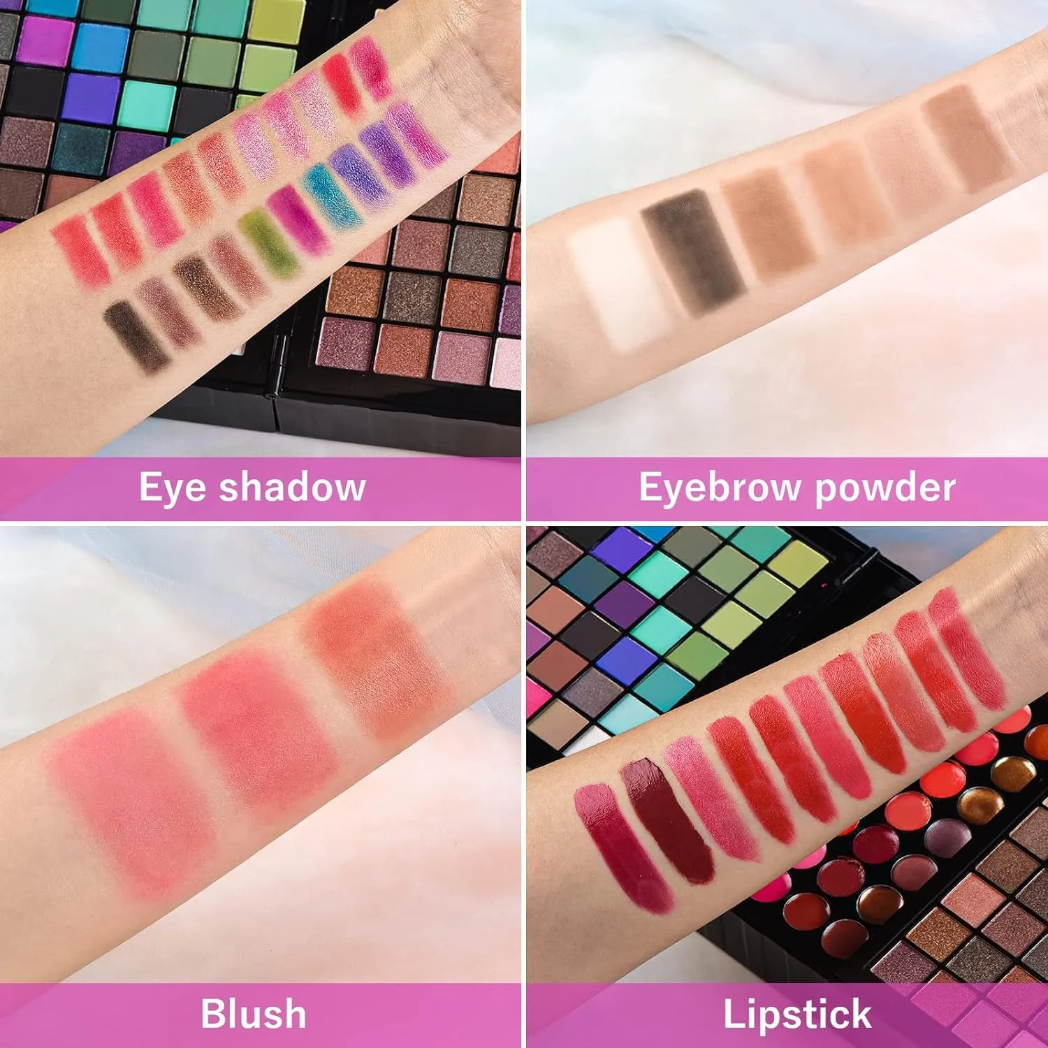 177-Piece All-in-One Makeup Set: 119 Eyeshadows, 35 Lipsticks, 14 Concealers & Accessories