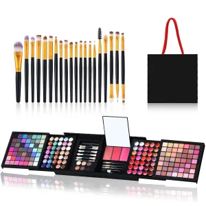 177-Piece All-in-One Makeup Set: 119 Eyeshadows, 35 Lipsticks, 14 Concealers & Accessories