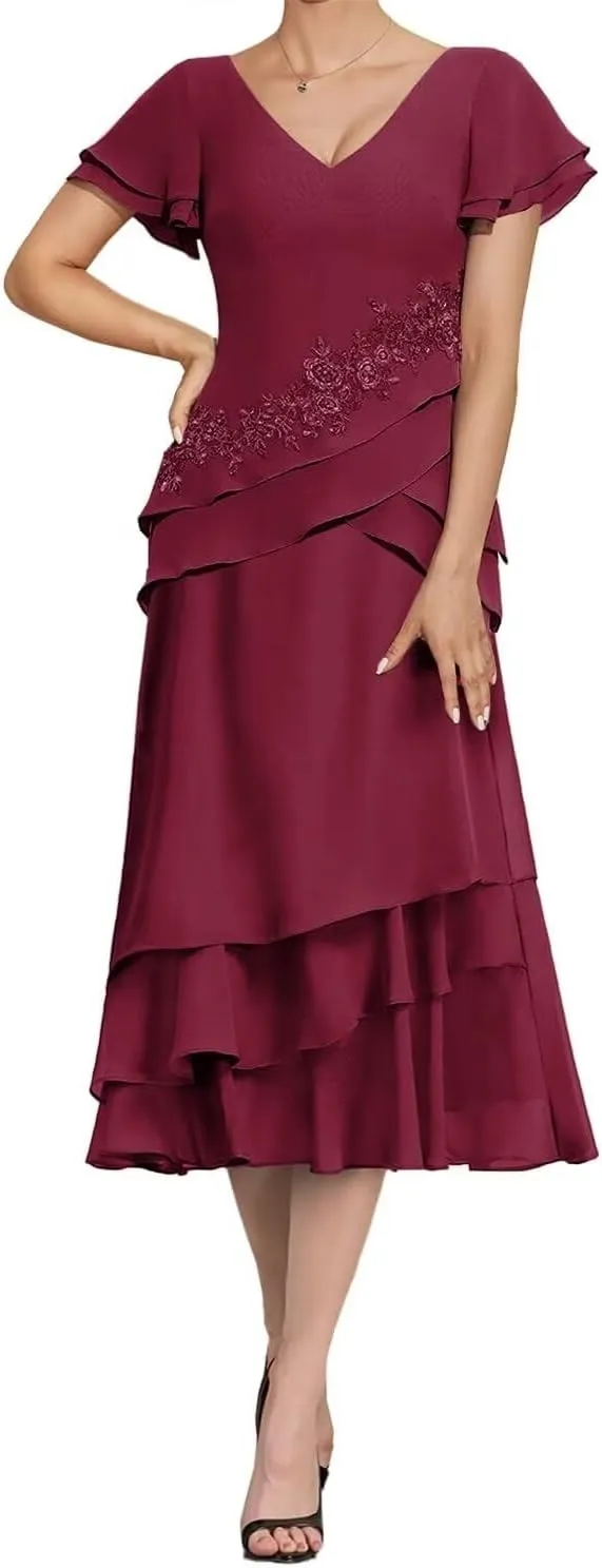 2 Pieces Mother of The Bride Dresses Lace Appliques Formal Evening Gowns Long Wedding Guest Dress