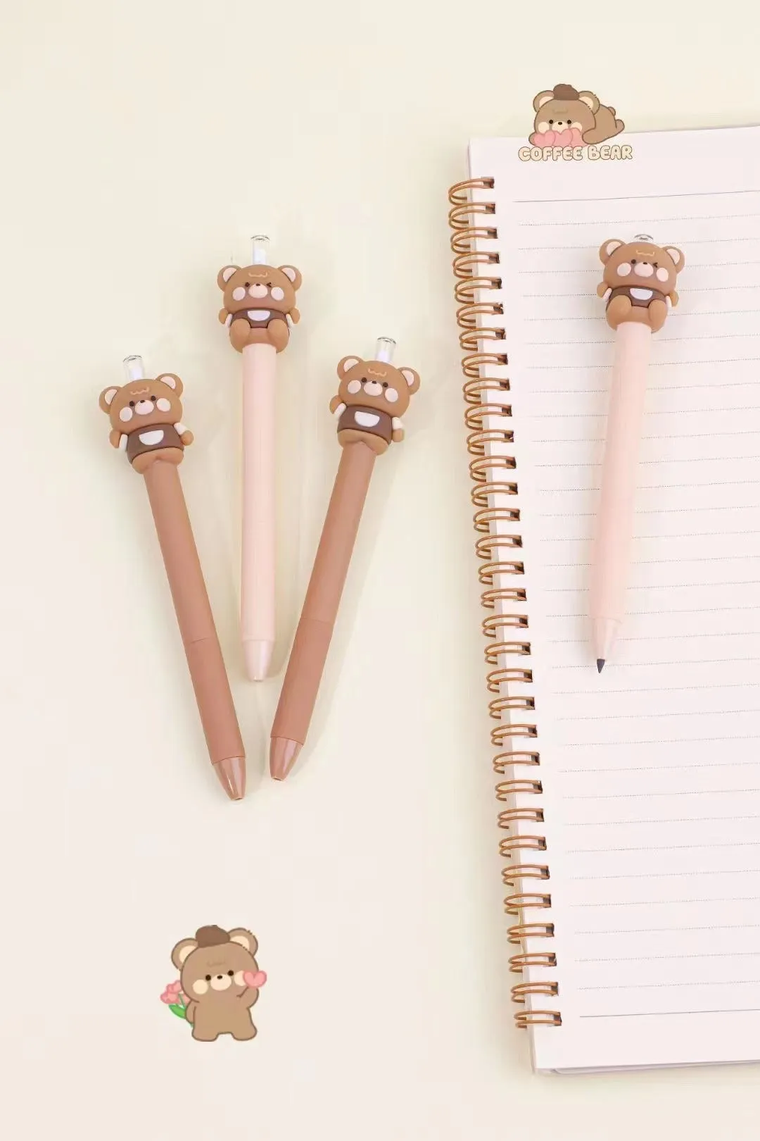 21804 COFFEE BEAR RETRACTACTABLE PENCIL-24