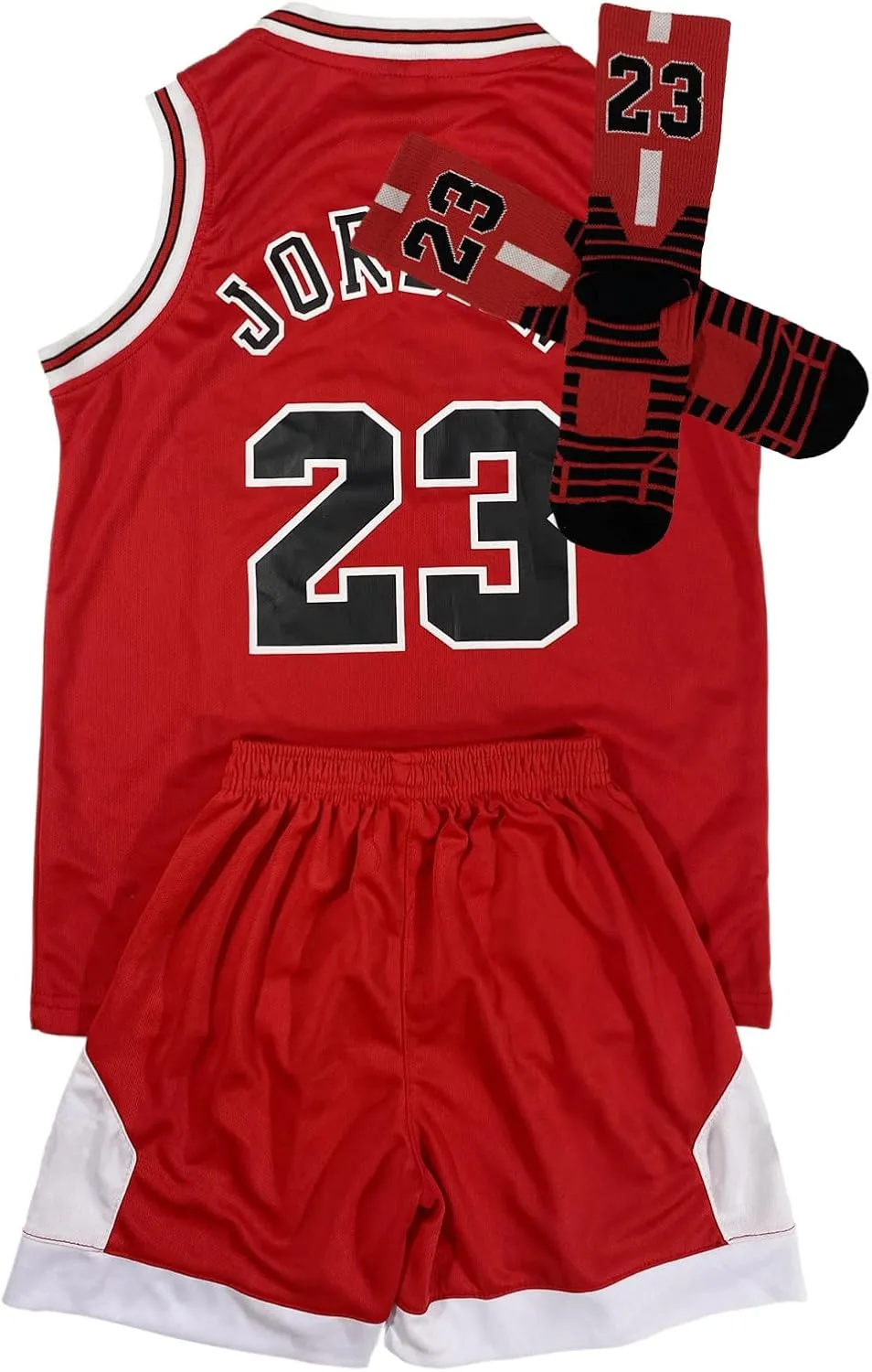 3PC Basketball Jersey Set for Youth Basketball Tank Top   Track Shorts  Socks Set #24