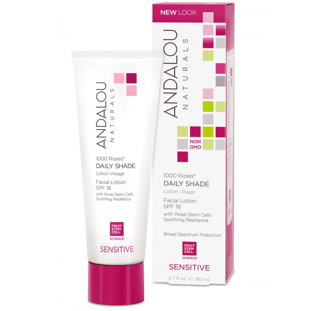 ANDALOU - 1000 Roses Daily Shade Facial Lotion SPF 18 - 2.7 fl. oz. (80 ml)