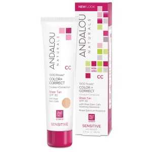 ANDALOU - 1001 Roses CC Color   Correct Sheer Tan SPF 30 - 2 fl. oz. (58 ml)