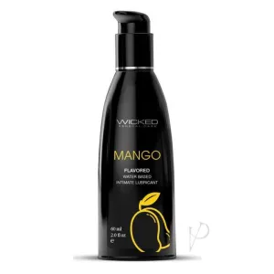 Aqua Mango Water Flavored Water- Based Lubricant - 2  Fl Oz/60ml