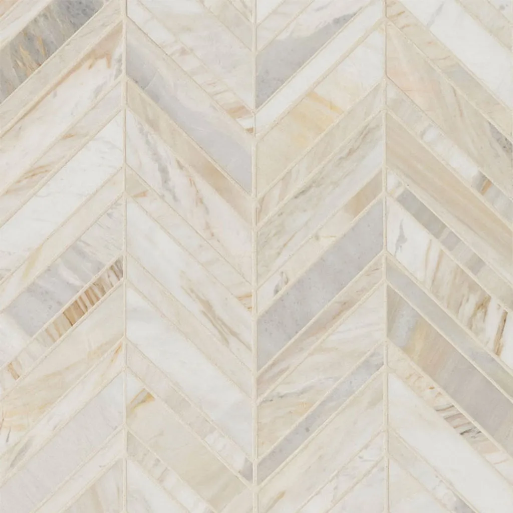 Athena Gold Chevron - Stone Tile