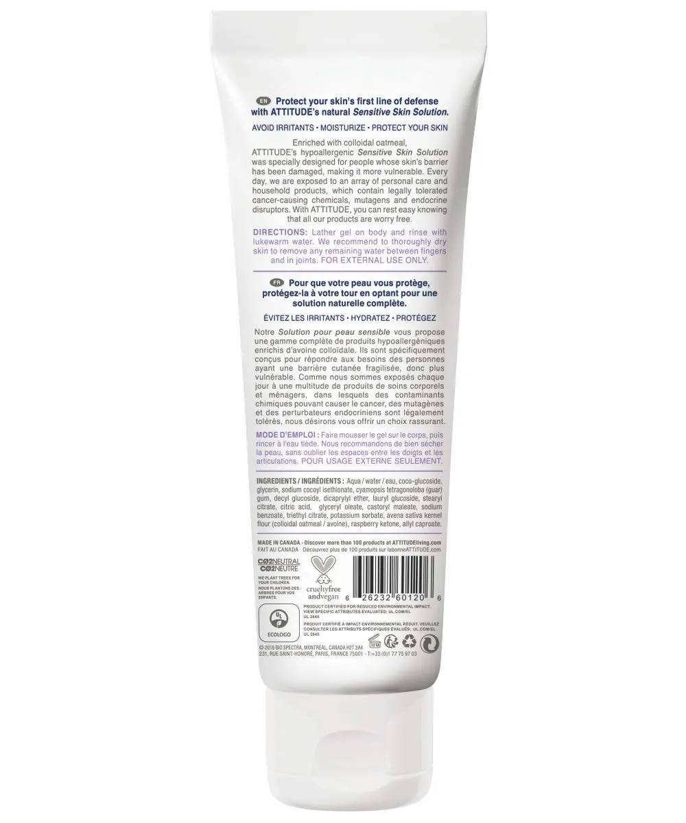 Attitude Natural Body Wash Sensitive Skin Care 240ml