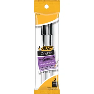 BIC - Cristal Xtra Smooth Stic Ballpoint Pen - 2 Pens