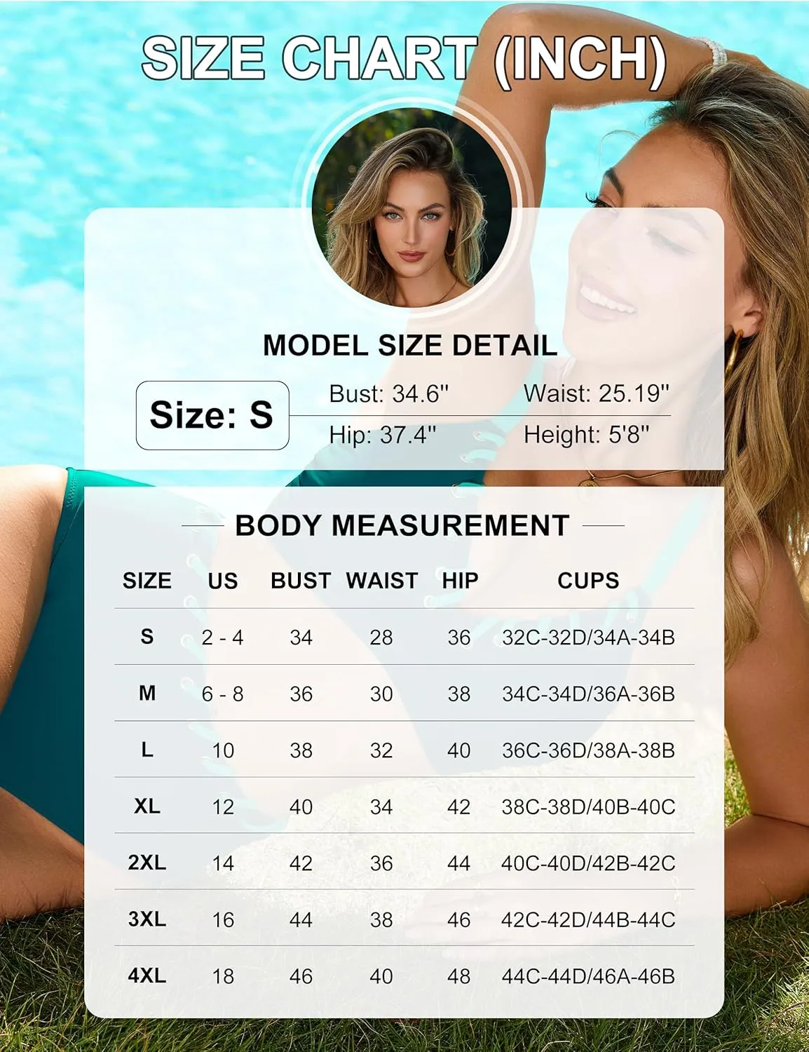 Blooming Jelly Women High Waisted Bikini Sets Color Block Two Piece Swimsuits Push Up V Neck High Cut Bathing Suit