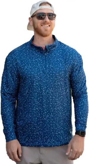 Burlebo Men's Long Sleeve Performance Quarter Zip Sweatshirt