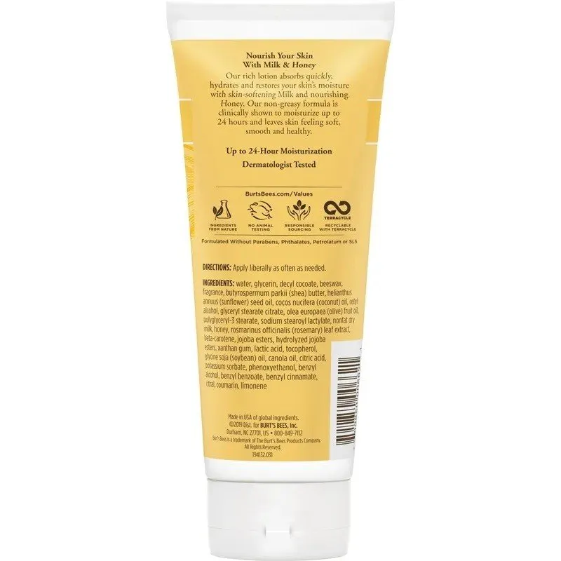 Burt's Bees Naturally Nourishing Milk & Honey Body Lotion 6 oz Lotion