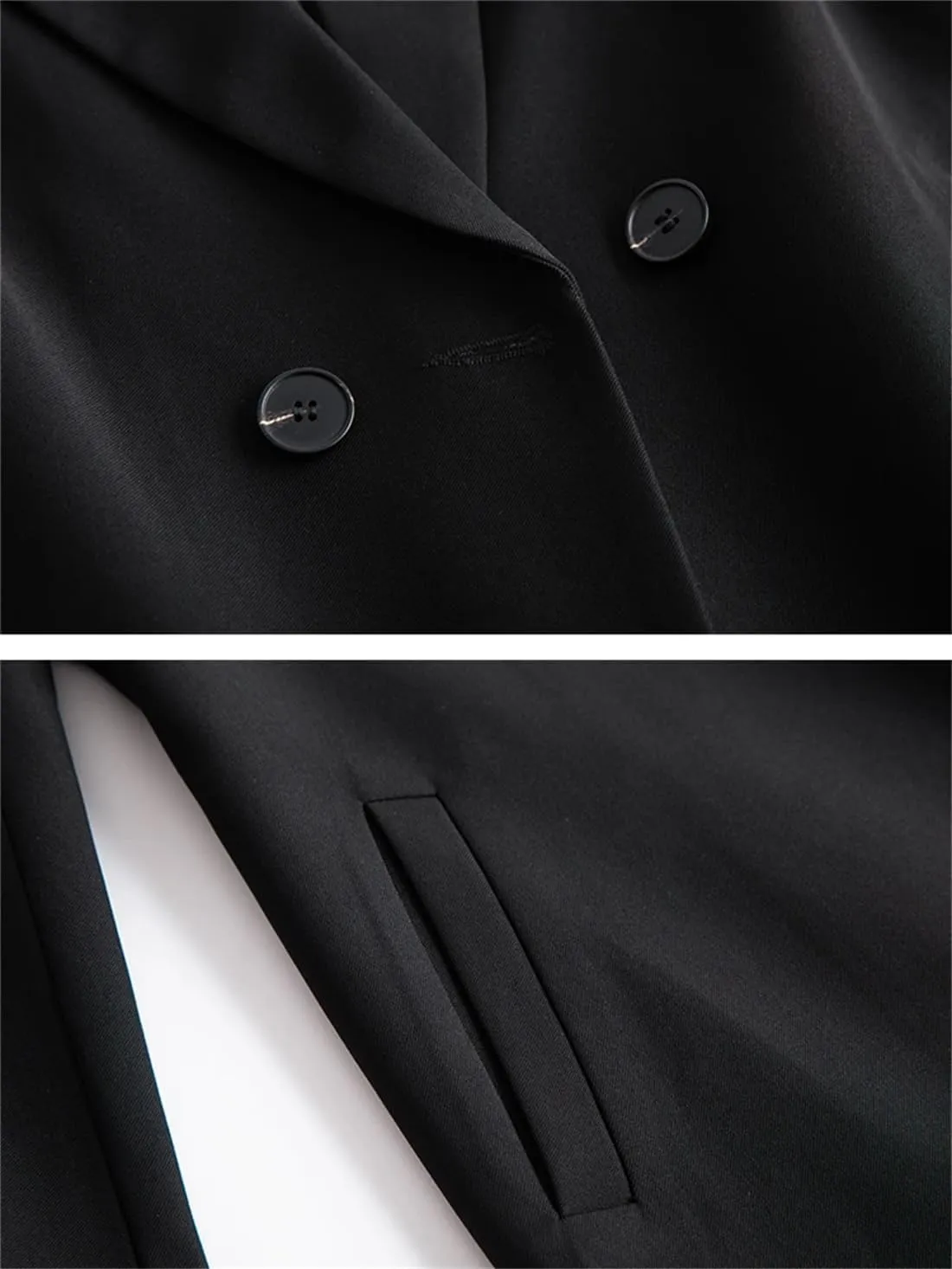 Business Work Wear Pant Suit for Women Long Blazer Overcoat Set Female Office Ladies Jacket and Trouser 2 Pieces