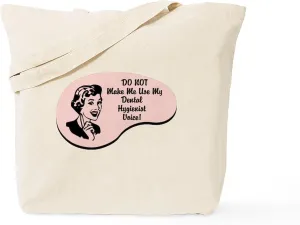 CafePress Dental Hygienist Voice Tote Bag Natural Canvas Tote Bag, Reusable Shopping Bag