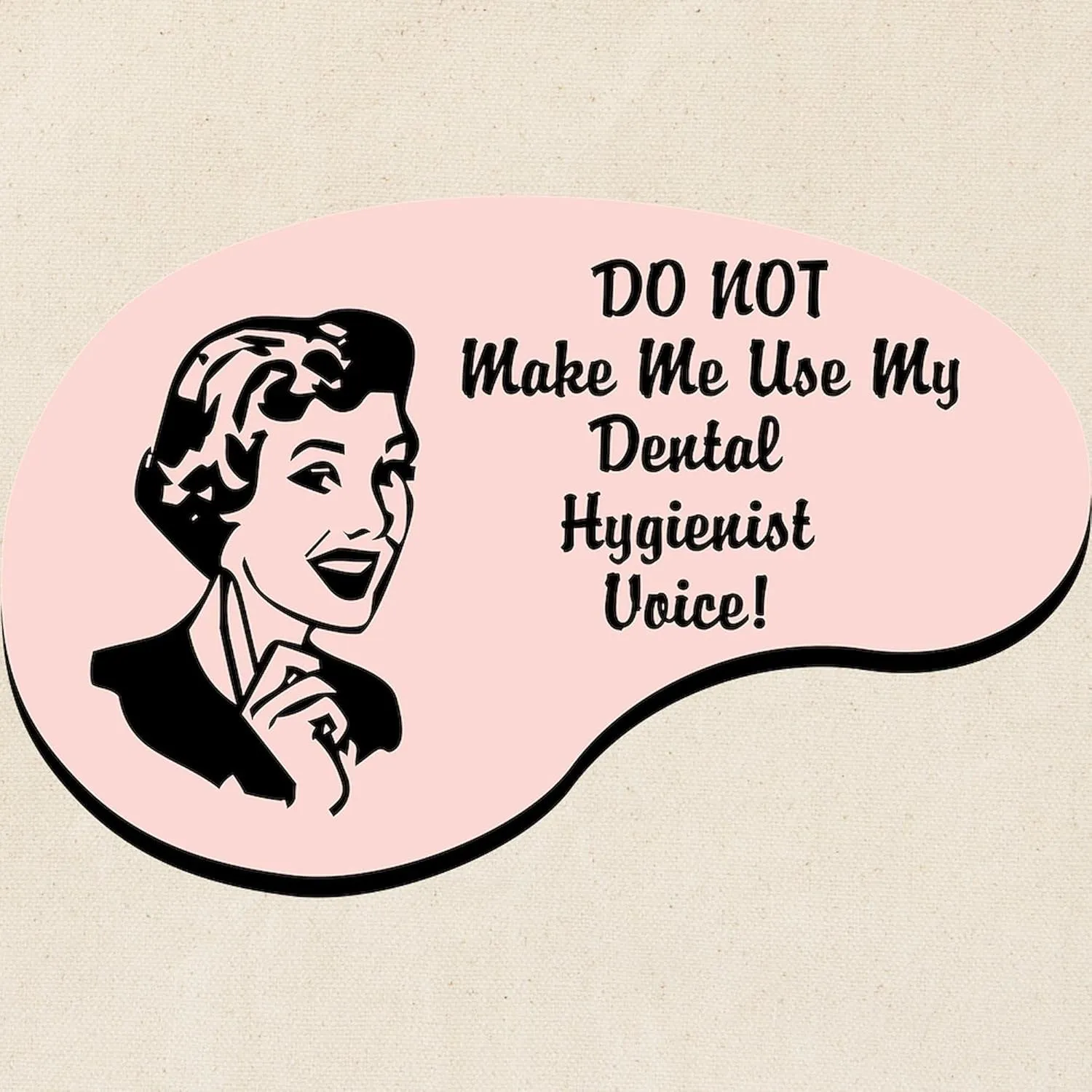 CafePress Dental Hygienist Voice Tote Bag Natural Canvas Tote Bag, Reusable Shopping Bag