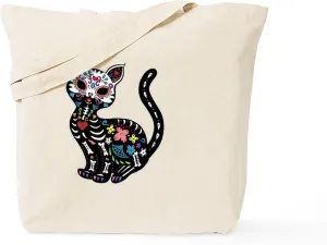 CafePress Dia De Los Gatos Tote Bag Natural Canvas Tote Bag, Reusable Shopping Bag