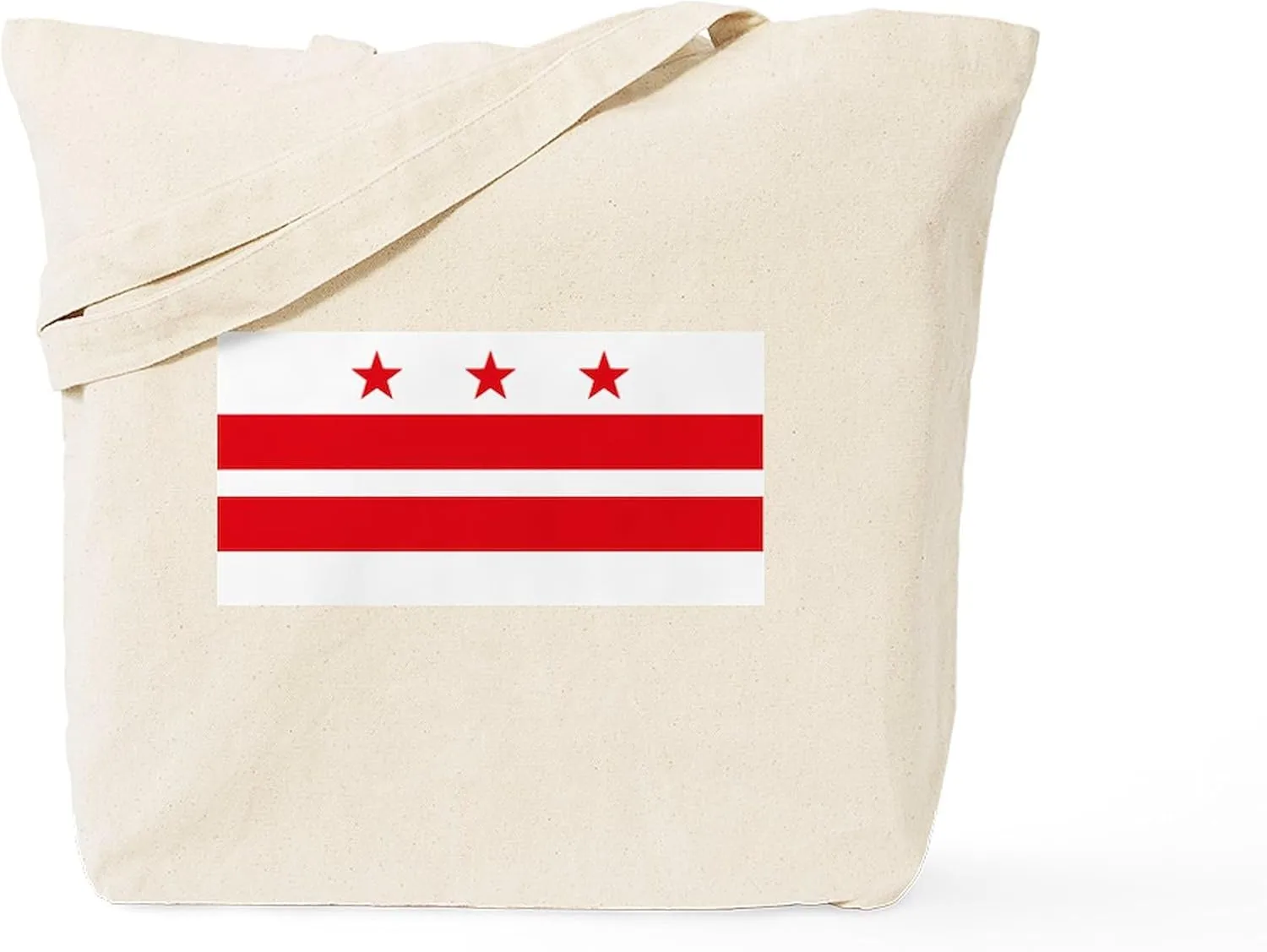 CafePress District Of Columbia Flag Tote Bag Natural Canvas Tote Bag, Reusable Shopping Bag