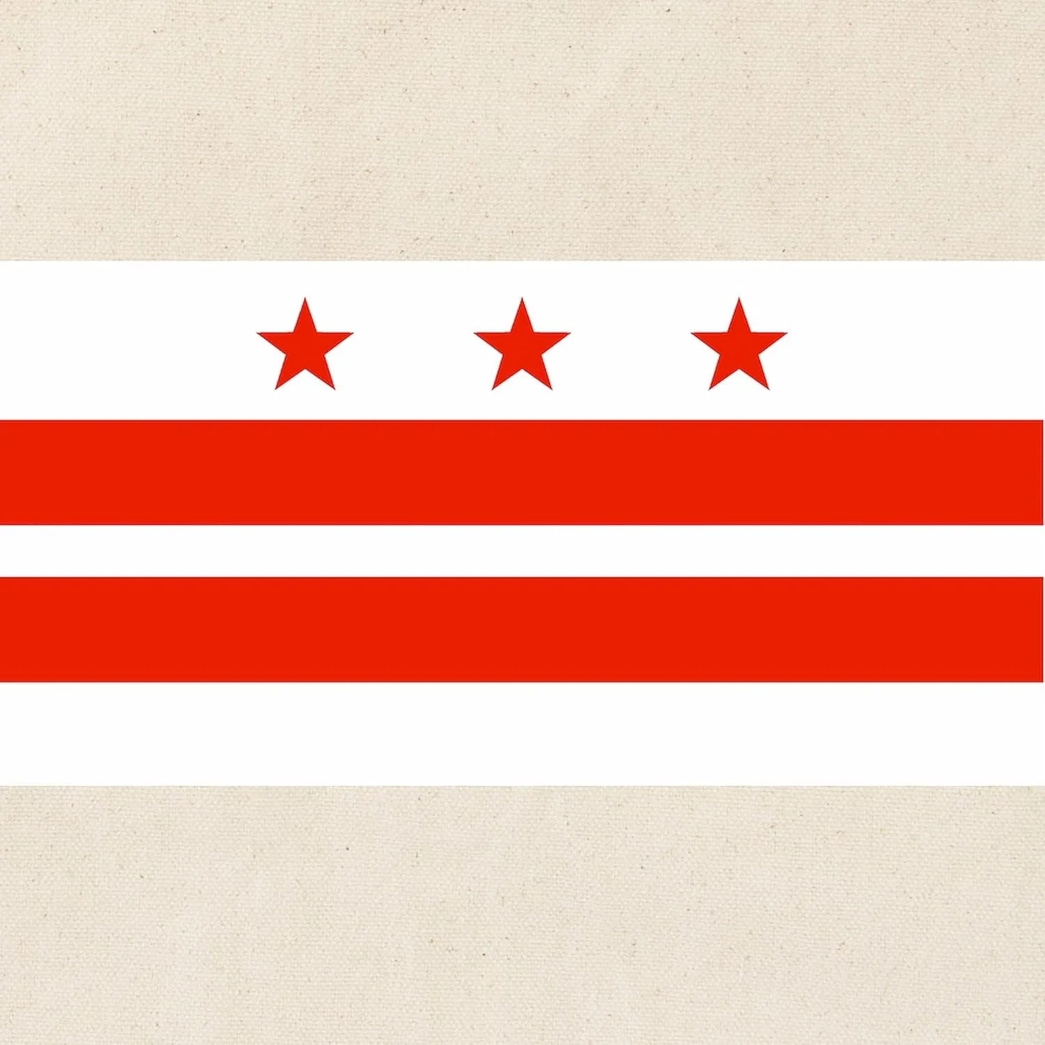 CafePress District Of Columbia Flag Tote Bag Natural Canvas Tote Bag, Reusable Shopping Bag