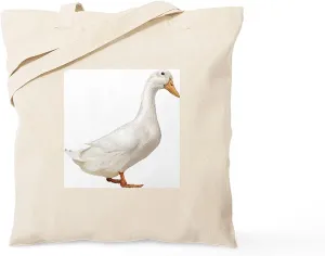 CafePress Duck Tote Bag Natural Canvas Tote Bag, Reusable Shopping Bag