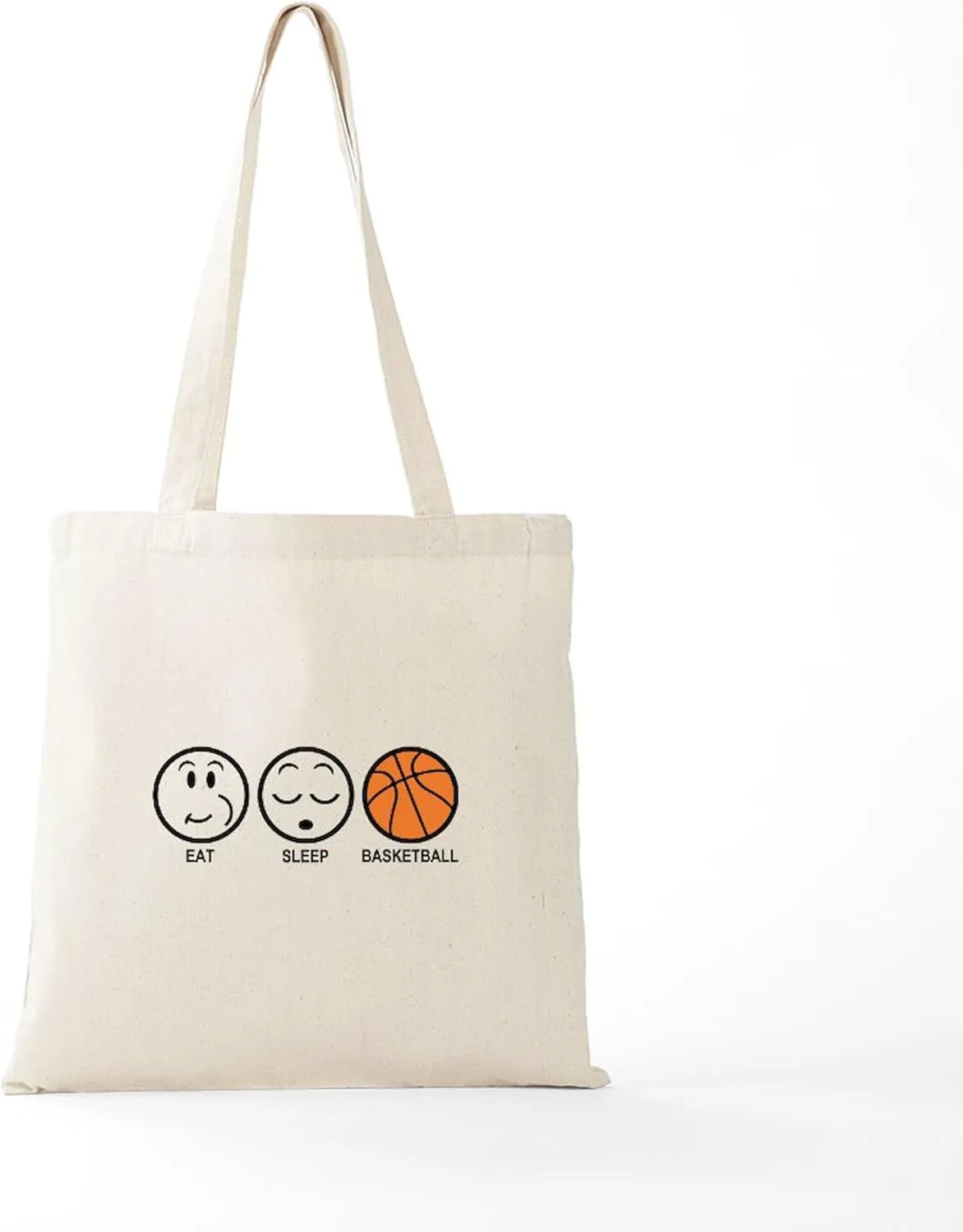 CafePress Eat Sleep Basketball Tote Bag Natural Canvas Tote Bag, Reusable Shopping Bag