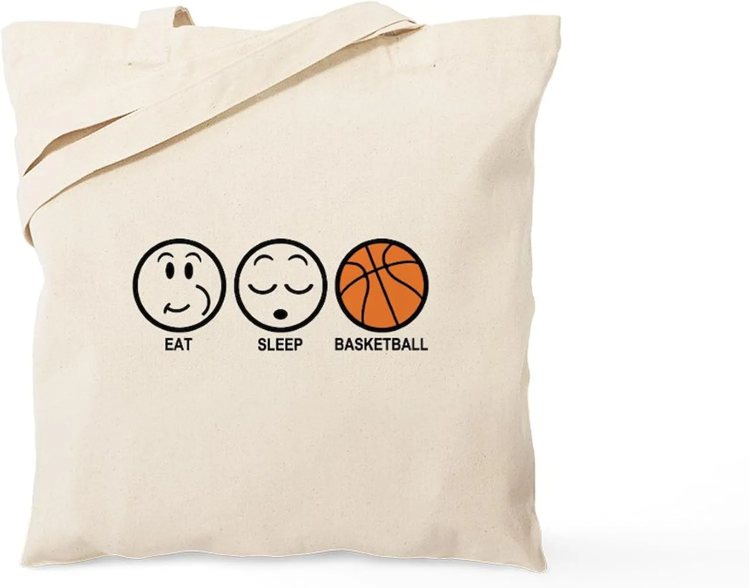 CafePress Eat Sleep Basketball Tote Bag Natural Canvas Tote Bag, Reusable Shopping Bag