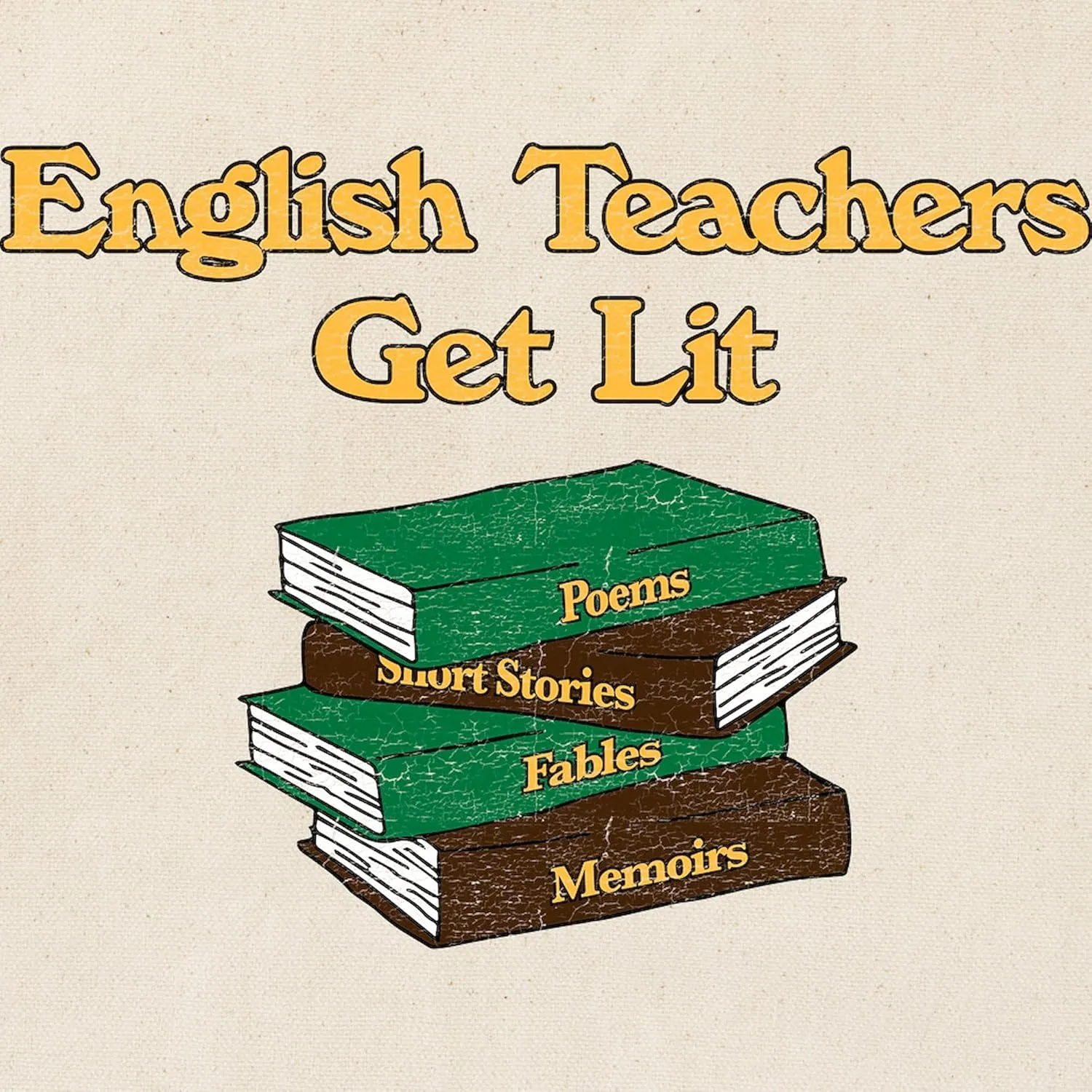 CafePress English Teachers Get Lit Tote Bag Natural Canvas Tote Bag, Reusable Shopping Bag