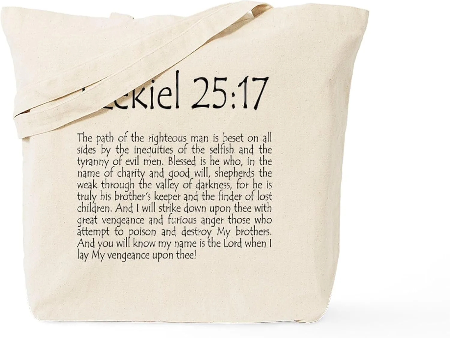 CafePress Ezekiel2517 Quote Tote Bag Natural Canvas Tote Bag, Reusable Shopping Bag
