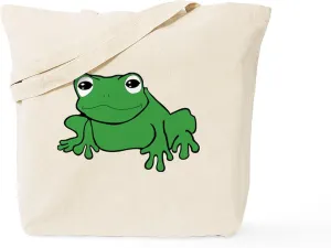 CafePress Froggy Tote Natural Canvas Tote Bag, Reusable Shopping Bag