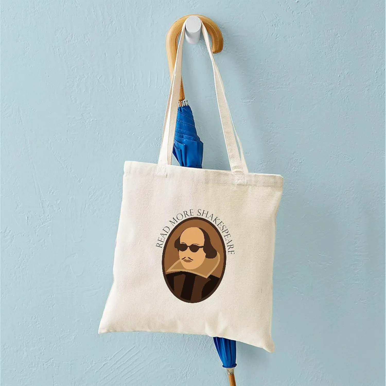 CafePress Funny Read Shakespeare Tote Bag Reusable Natural Beige Canvas Shopping Bag