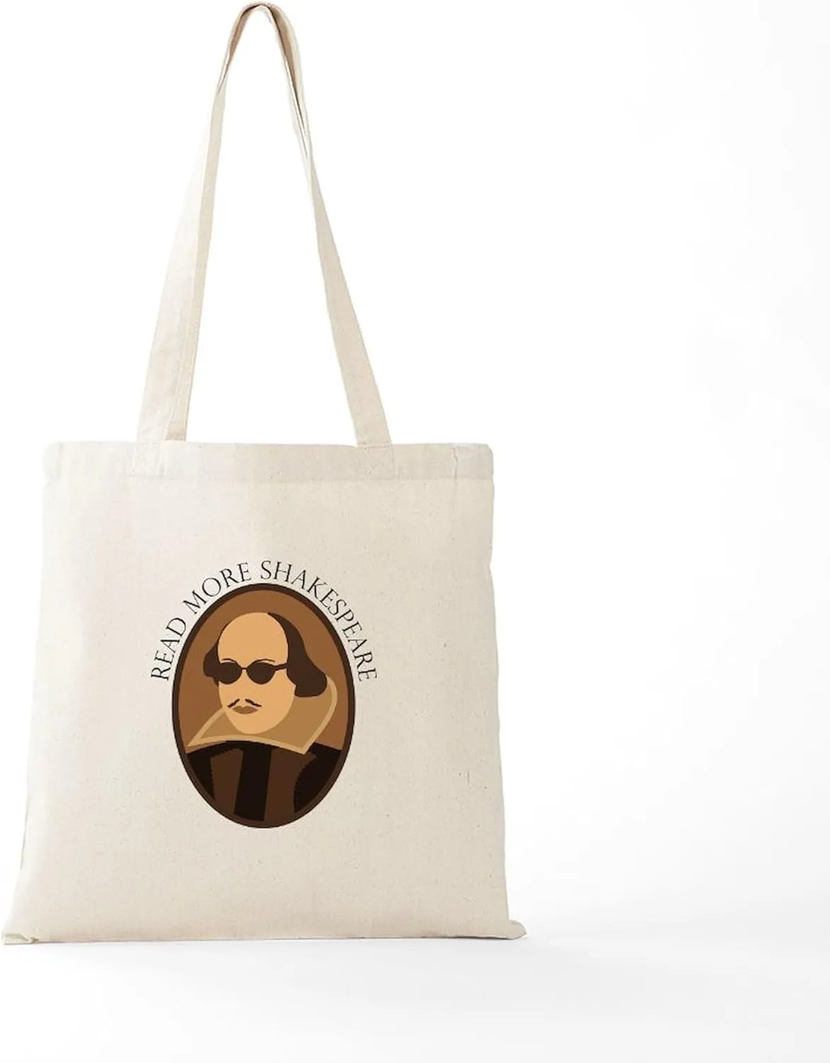 CafePress Funny Read Shakespeare Tote Bag Reusable Natural Beige Canvas Shopping Bag