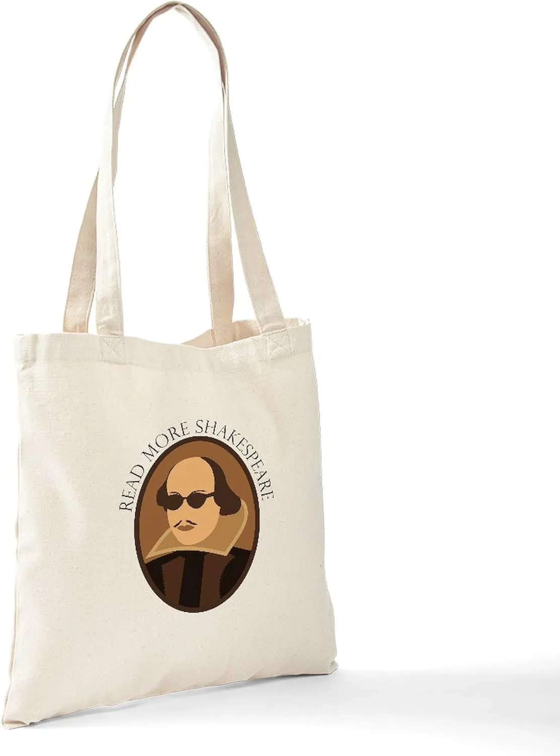 CafePress Funny Read Shakespeare Tote Bag Reusable Natural Beige Canvas Shopping Bag