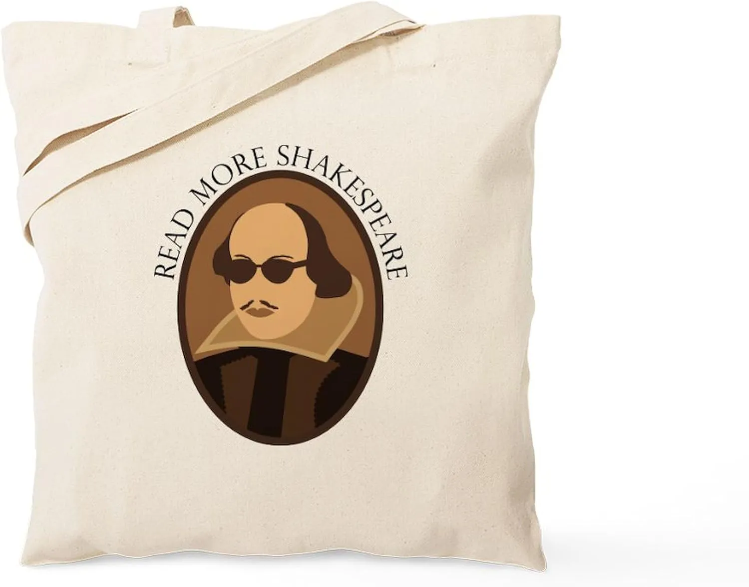 CafePress Funny Read Shakespeare Tote Bag Reusable Natural Beige Canvas Shopping Bag