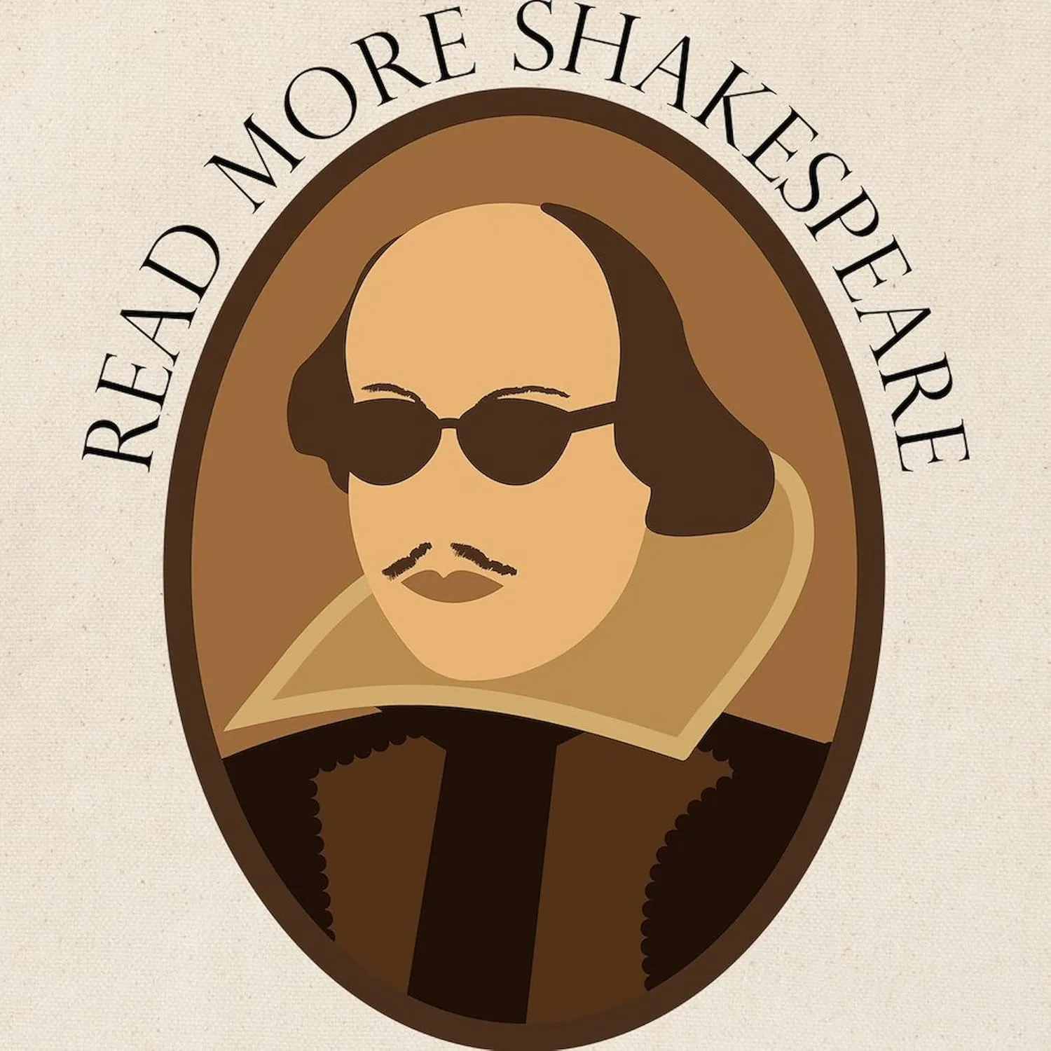CafePress Funny Read Shakespeare Tote Bag Reusable Natural Beige Canvas Shopping Bag