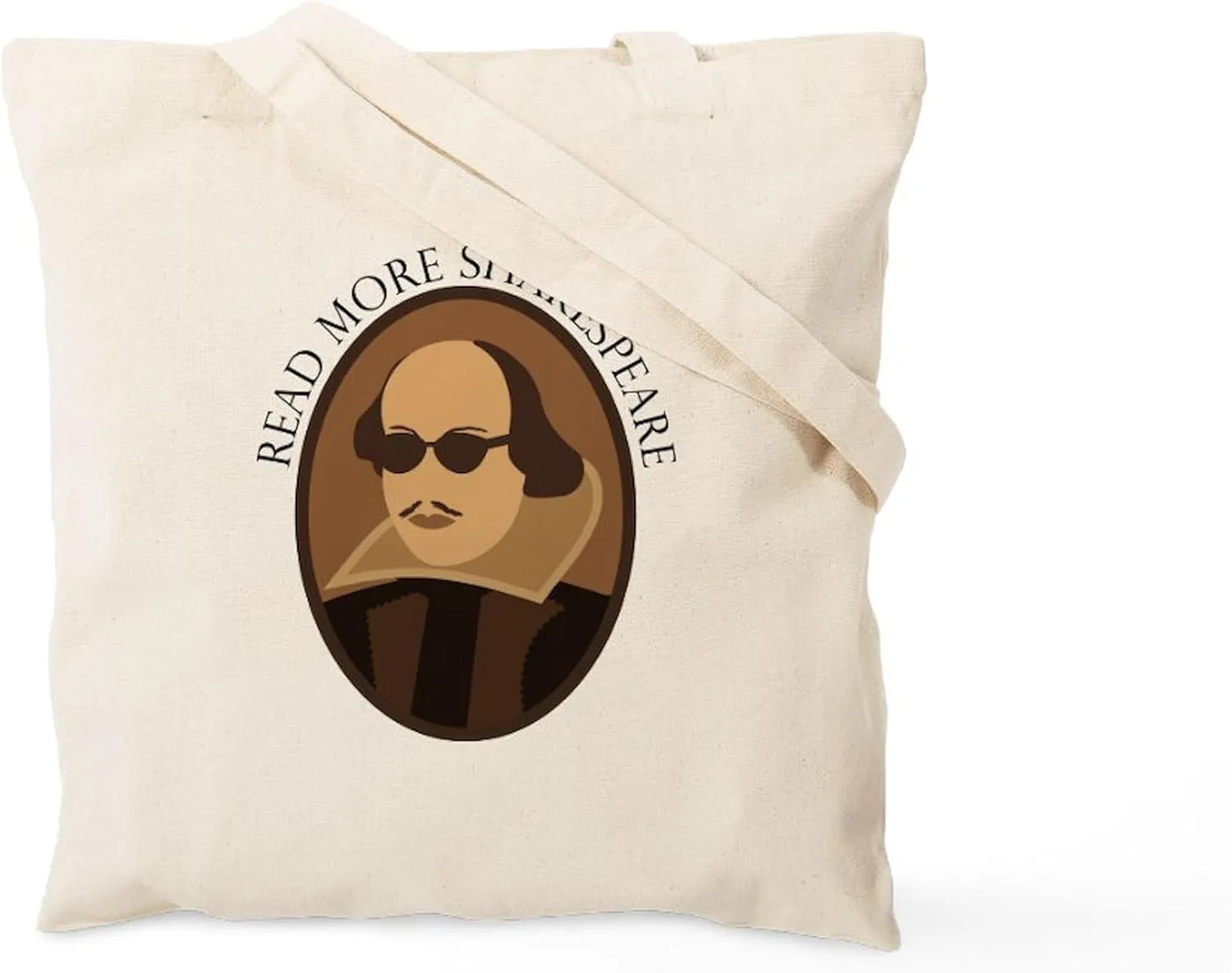 CafePress Funny Read Shakespeare Tote Bag Reusable Natural Beige Canvas Shopping Bag