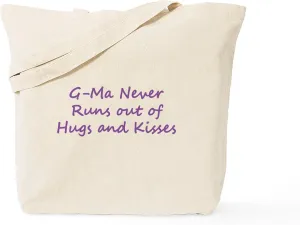 CafePress G Ma Hugs And Kisses Tote Bag Natural Canvas Tote Bag, Reusable Shopping Bag
