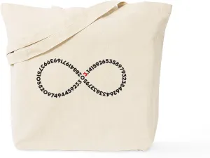 CafePress Infinity Pi Tote Bag Natural Canvas Tote Bag, Reusable Shopping Bag