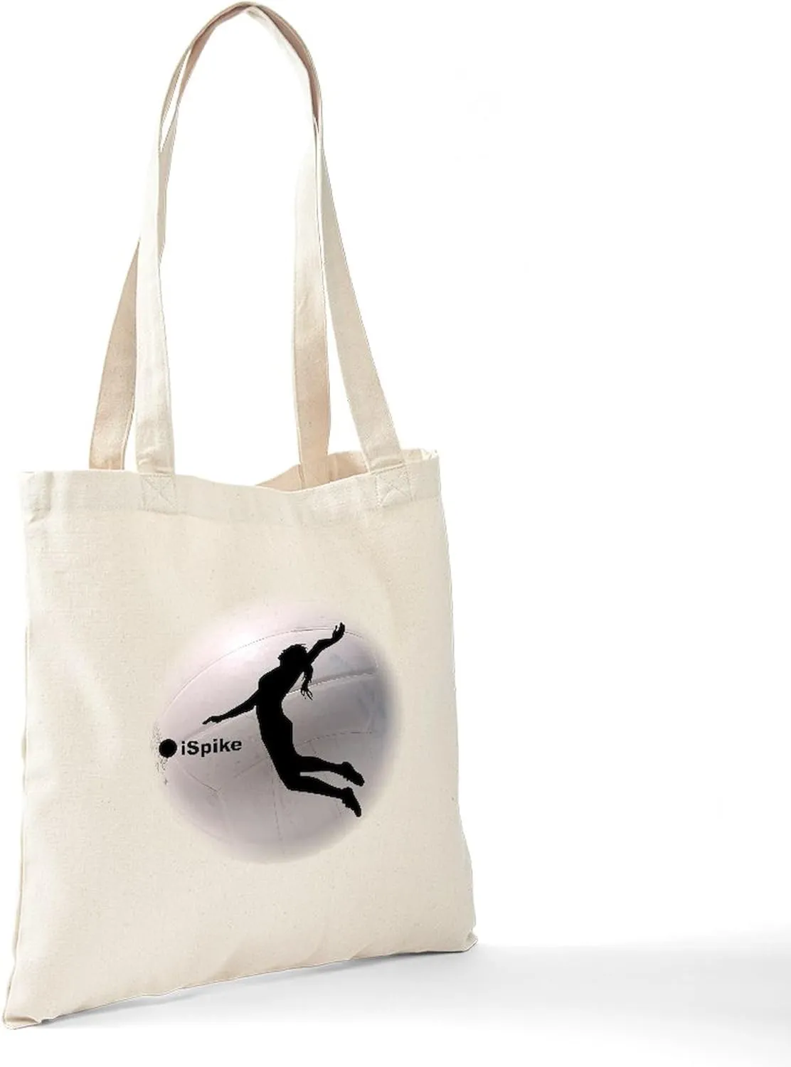 CafePress Ispike Volleyball Tote Bag Natural Canvas Tote Bag, Reusable Shopping Bag