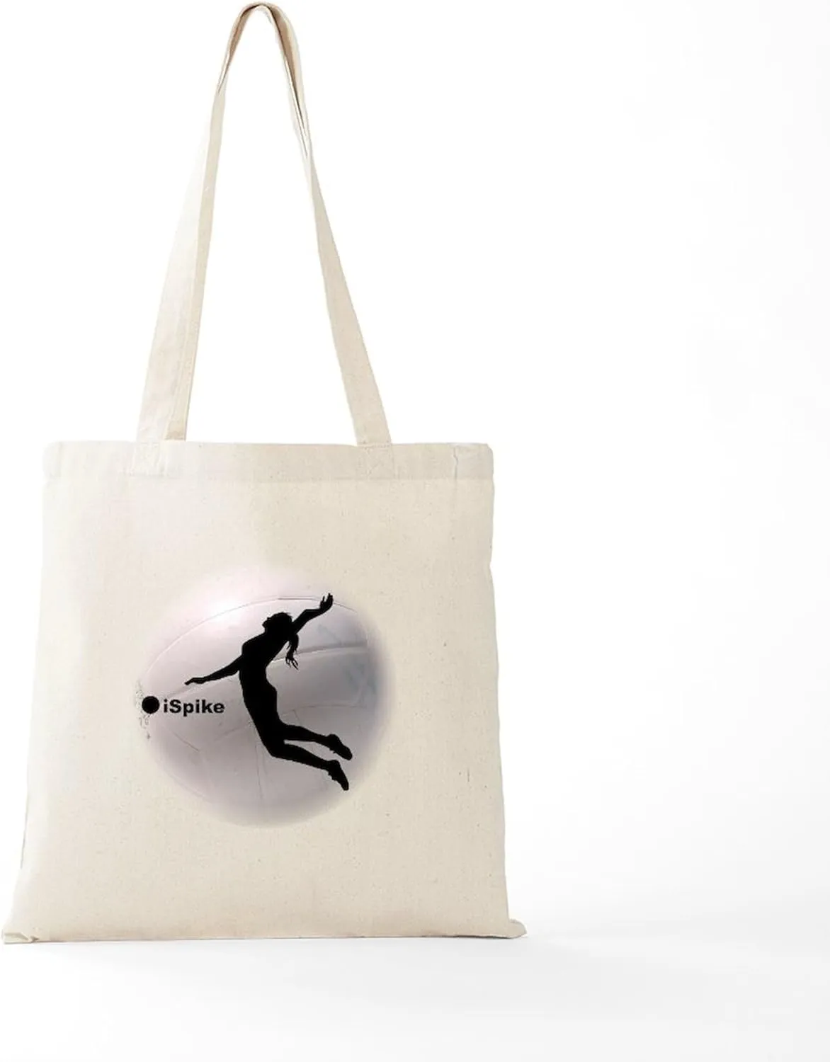CafePress Ispike Volleyball Tote Bag Natural Canvas Tote Bag, Reusable Shopping Bag