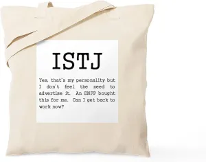 CafePress ISTJ Personality Goodies Tote Bag Natural Canvas Tote Bag, Reusable Shopping Bag