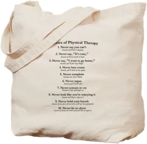 CafePress Laws Of P.T. Tote Bag Natural Canvas Tote Bag, Reusable Shopping Bag