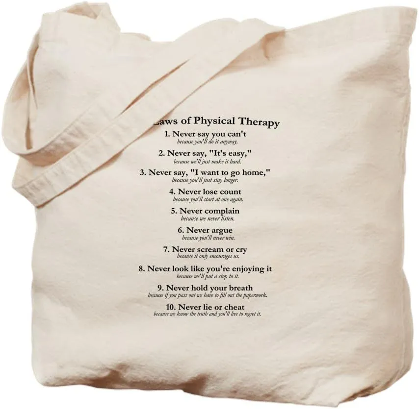 CafePress Laws Of P.T. Tote Bag Natural Canvas Tote Bag, Reusable Shopping Bag