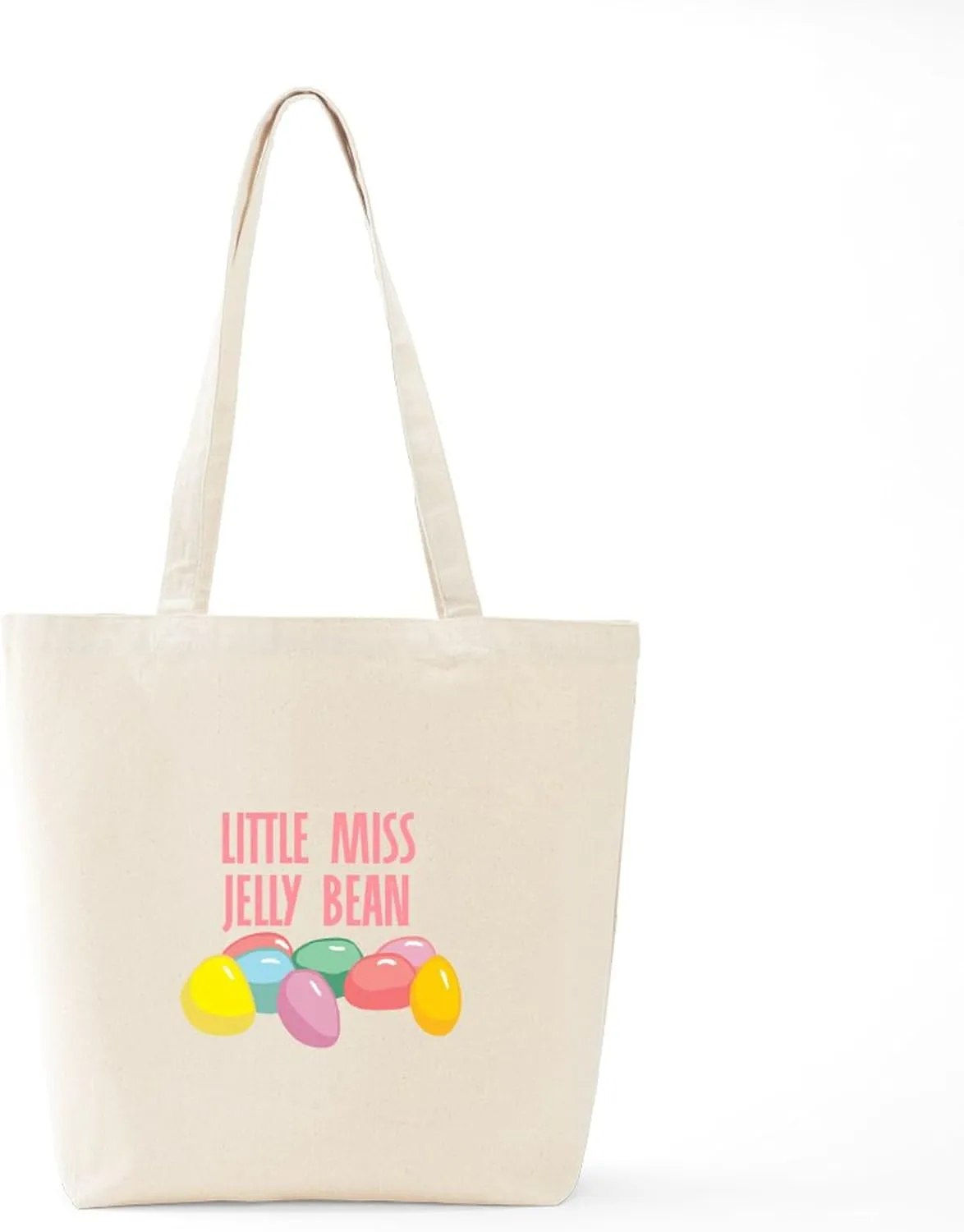 CafePress Little Miss Jelly Bean Tote Bag Natural Canvas Tote Bag, Reusable Shopping Bag