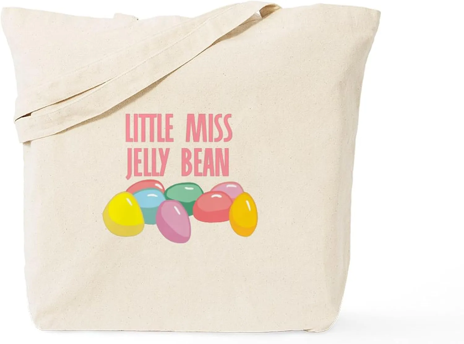 CafePress Little Miss Jelly Bean Tote Bag Natural Canvas Tote Bag, Reusable Shopping Bag