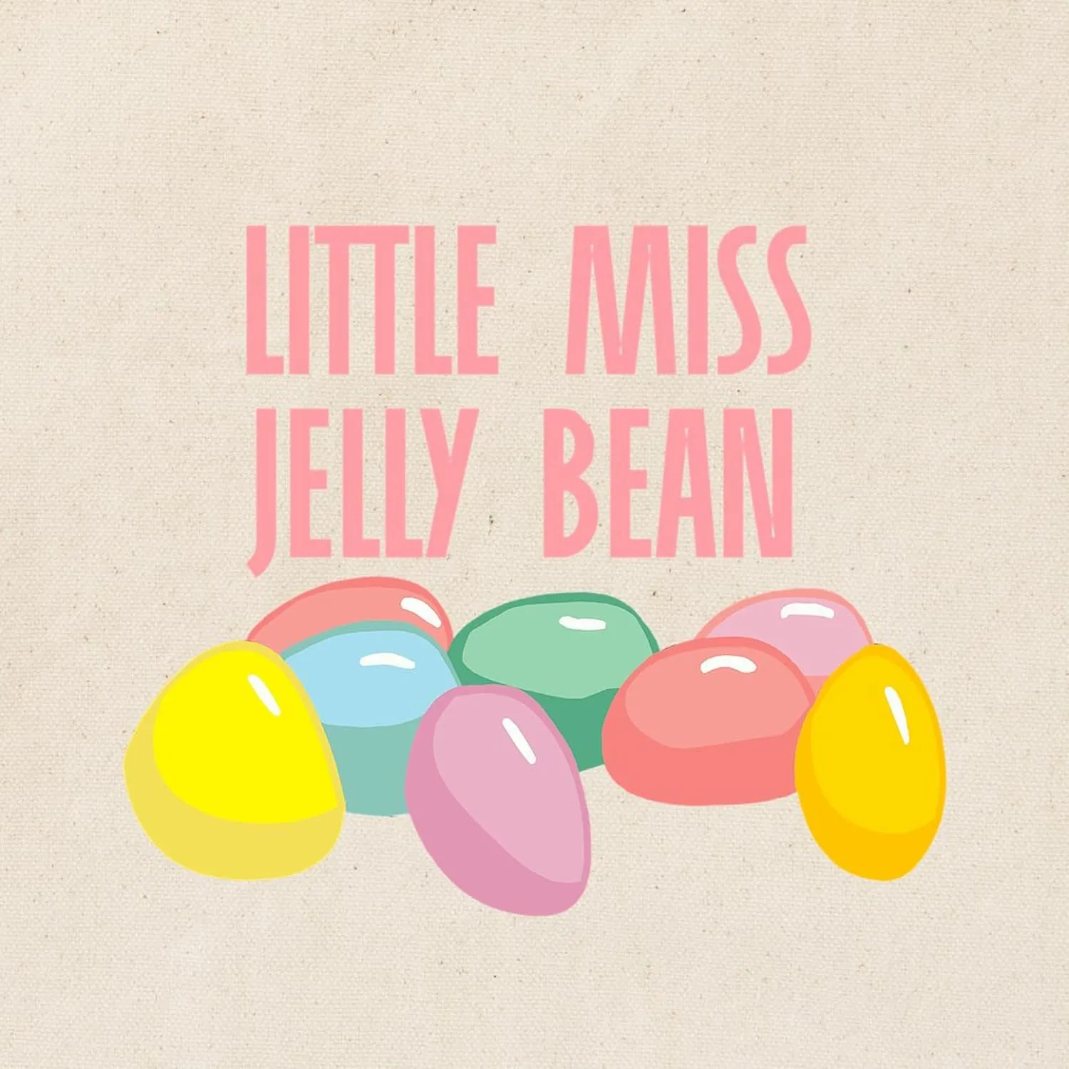 CafePress Little Miss Jelly Bean Tote Bag Natural Canvas Tote Bag, Reusable Shopping Bag