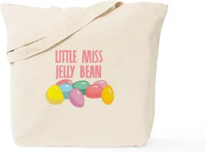 CafePress Little Miss Jelly Bean Tote Bag Natural Canvas Tote Bag, Reusable Shopping Bag