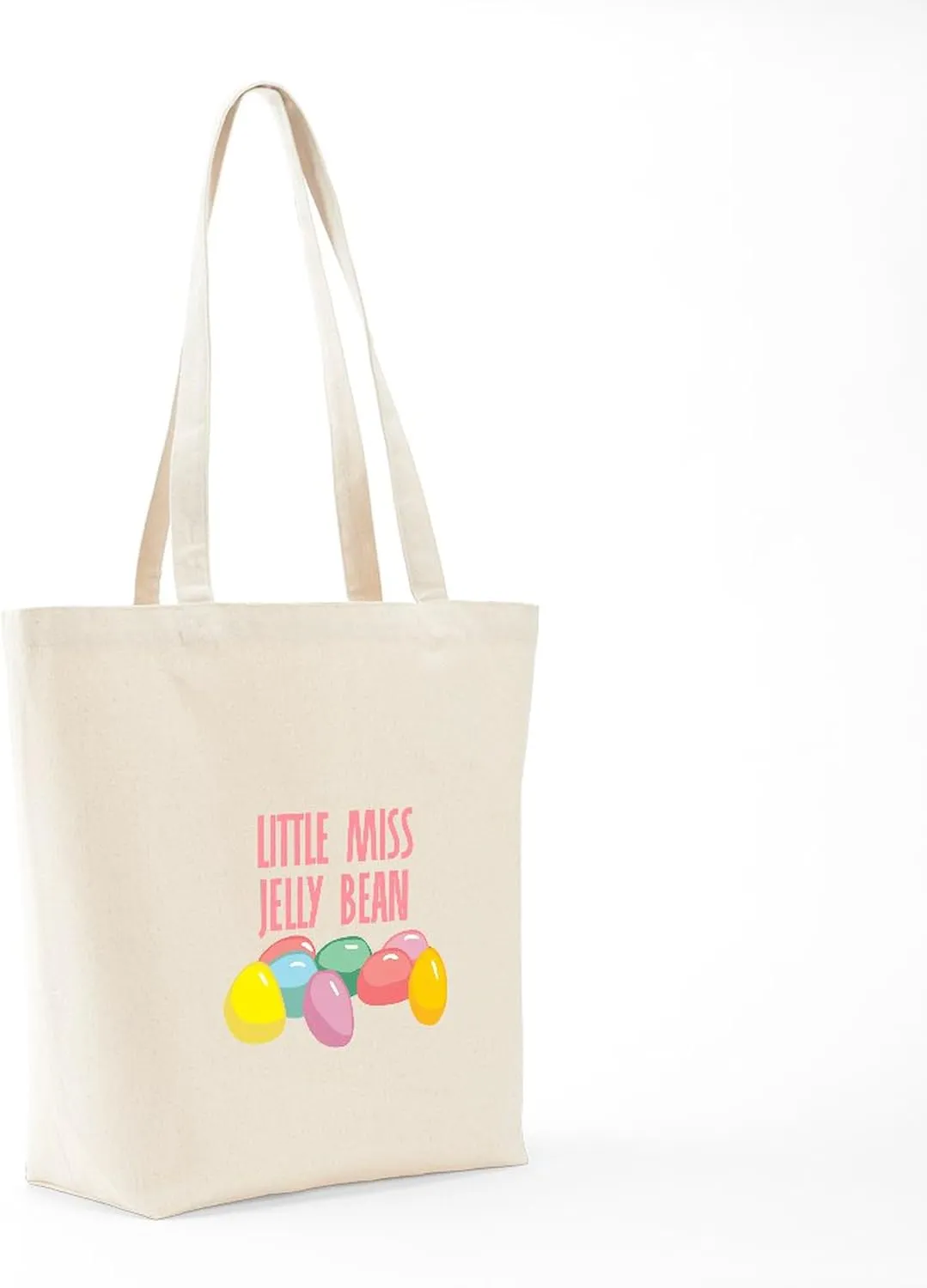CafePress Little Miss Jelly Bean Tote Bag Natural Canvas Tote Bag, Reusable Shopping Bag