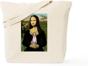 CafePress Mona's Fawn/Red Chihuahua Tote Bag Natural Canvas Tote Bag, Reusable Shopping Bag