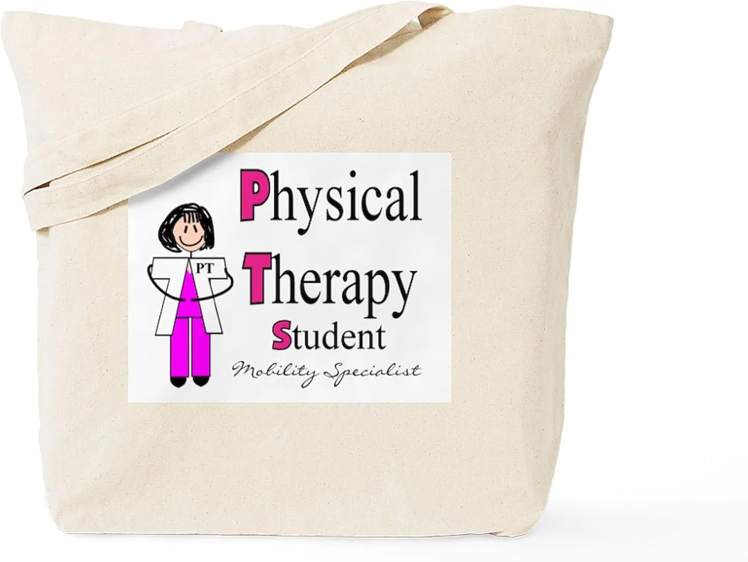 CafePress Physical Therapy Tote Bag Natural Canvas Tote Bag, Reusable Shopping Bag