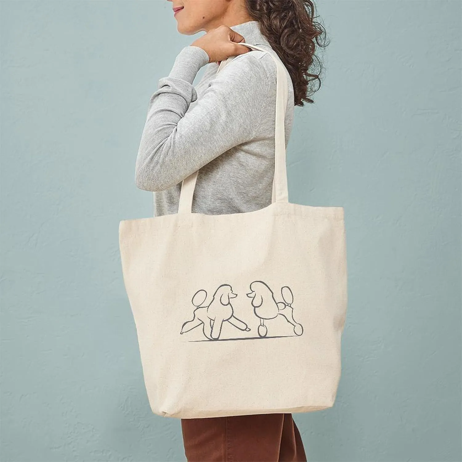 CafePress Poodles Of Distinction Tote Bag Reusable Natural Beige Canvas Shopping Bag