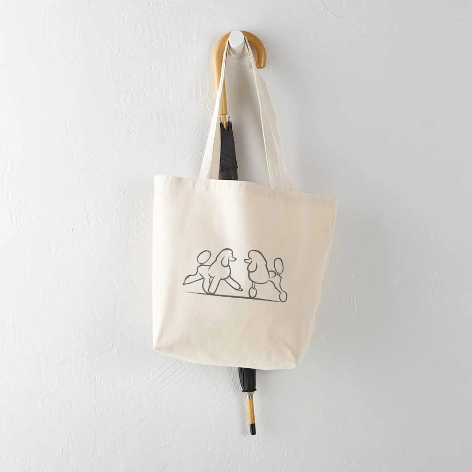CafePress Poodles Of Distinction Tote Bag Reusable Natural Beige Canvas Shopping Bag